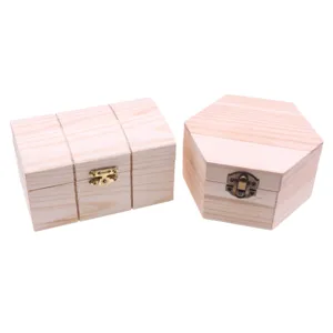 Vintage Massivholz Desktop Schmuck Aufbewahrungsbox Retro Klappdeckel Organizer Holz Geschenkverpackung Box Für Heimdekoration