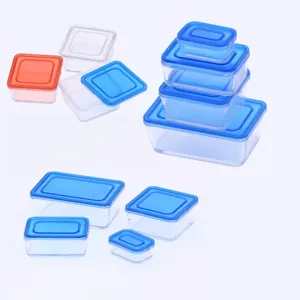 Miniature plastic storage boxes set, dollhouse food containers, cute mini bento boxes for doll decoration.