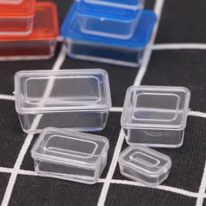 Dollhouse miniature clear plastic bento box, tiny food storage container for scenes.