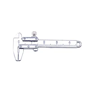 Miniatuur metalen schuifmaat model poppenhuis accessoire pop mini leerscene gereedschap