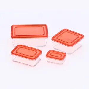Dollhouse miniature plastic bento box food storage container set for dollhouse scenes.