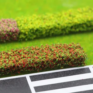 Modelo de seto de jardín de casa de muñecas en miniatura, tira de arbusto artificial.