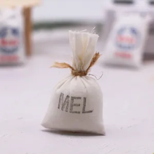 Puppenhaus Miniatur Mehlbeutel Puppenhaus Essszene Mini Küche Ornament winziger Gewürzbeutel