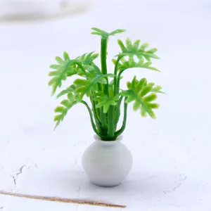 Plante en pot miniature de maison de poupees micro ornament paysager pour decoration modele