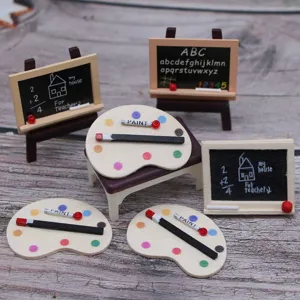 Miniatur Holztafeln Puppenhaus Farbpalette Set Mikro Miniatur Kunst Deko Spielzeug