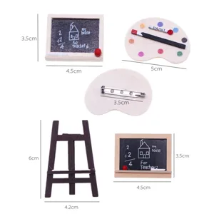 Puppenhaus Miniatur Holz Tafel Palette Staffelei Mikrolandschaft Heimtextilien Set
