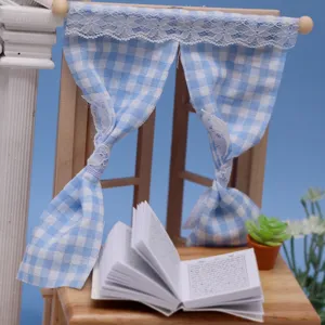 Dollhouse Miniature Window Curtain Pendant Lace Trim Fabric Model Scene Photography Props Mini Home Decor Accessories