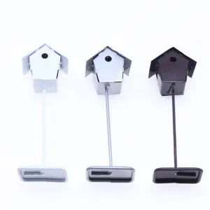 Miniature iron birdhouse detail shot, perfect for dollhouse micro landscape and fairy garden decor.