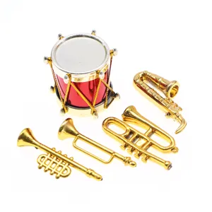 Miniatura strumenti musicali modelli set decorazione casa delle bambole ottone giocattoli