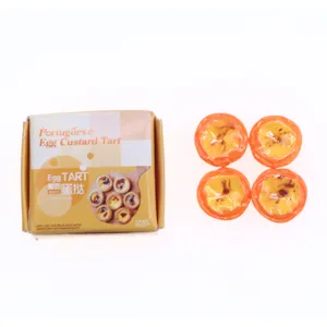 Dollhouse miniature egg tart simulation food toy prop, perfect for doll house decoration.