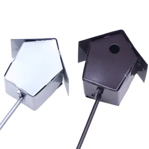 Miniature metal birdhouse stakes for dollhouse, micro landscape garden decor, two color options.
