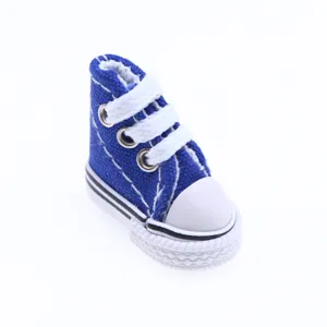 3.5cm scarpe di tela in miniatura per bambole simpatiche sneakers alte accessori