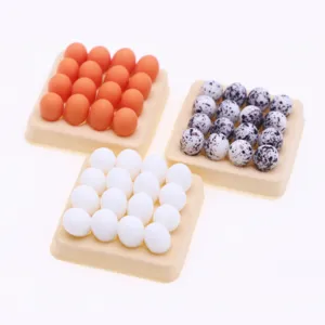 Miniature dollhouse simulation egg tray set, cute micro kitchen food play model accessories.
