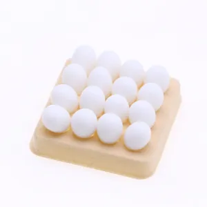 Dollhouse miniature white egg tray model 1/12 scale micro kitchen food scene play accessories
