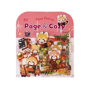 15pcs cute red panda waterproof stickers for journaling scrapbooking DIY decoration