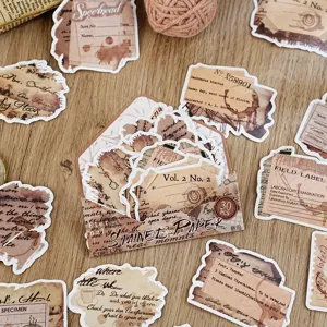 Vintage scrapbooking stickers decorative retro paper material craft DIY journal supplies