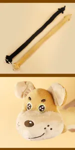 Long dachshund plush dog toy squeaky interactive pet chew toy for puppy boredom relief.