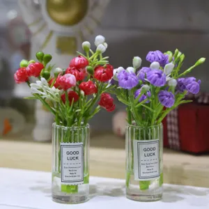 Puppenhaus Miniatur Simulation Blumen Vase kleine Ornament Feengarten Mikrolandschaft Dekoration