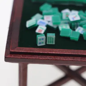 Set tavolo da mahjong in miniatura per casa delle bambole modello di mobile