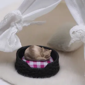 Miniature dollhouse cat bed ob11 dollhouse furniture scene decoration model accessories