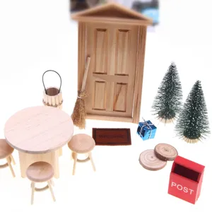 Casa delle bambole in miniatura mobili in legno massiccio accessori micro scena tavolo