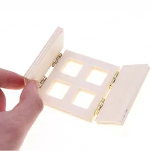 Modello di Finestra con Cerniera in Legno in Miniatura per Casa delle Bambole Oggetti di Scena