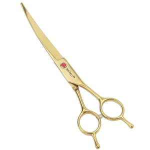 Professional Pet Grooming Scissors Stainless Steel Curved Hair Cutting Shear For Dogs Cats Pets Beauty Tool