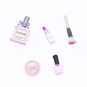 Puppenhaus Miniatur Kosmetik Set Parfum Lippenstift Pinsel Puderdose Nagellack Deko Modell