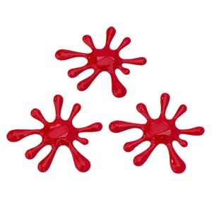 Spilla orecchini forma spruzzo rosso goccia olio smalto geometrico gioielli di moda unici.