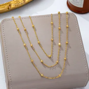 Goldene Perlenkette Taillenkette im Boheme Stil fur Damen fur Strandurlaub Dekoration.