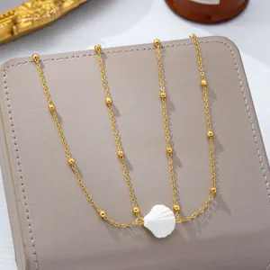 Goldene böhmische Muschel Taillenkette Körperkette Strand Bikini Schmuck Detailansicht