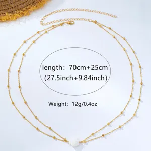 Goldfarbene Perlen Muschel Körperkette Böhmerwald Strand Urlaub Bikini Taille Schmuck
