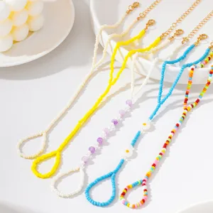 Böhmische bunte Perlen Zehenkettchen für Damen, perfekter Strandurlaub Fußschmuck.