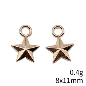 Mehrfarbiger fünfzackiger Stern Anhänger Schmuckzubehör DIY Basteln 8x11mm Zubehör.