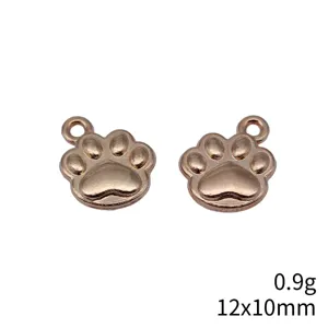 Roségold Hundepfote Anhänger DIY Schmuckzubehör Armband Halskette 12x10mm 0.9g leicht
