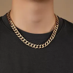 Trendige Metall Panzerkette Für Herren Damen Minimalistische Polierte Choker Kette Alltäglicher Statement Schmuck Geschenk Ohne Anhänger