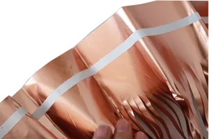 Rose gold foil fringe curtain for party background decoration, shiny metallic door curtain 1x2m