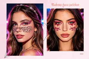 Makeup face patches temporary waterproof leopard tattoo stickers for festival party use
