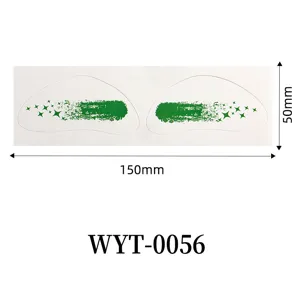 2026 Weltmeisterschaft gruene Stern Augen Tattoo Sticker Fan Party Make-up 150x50mm