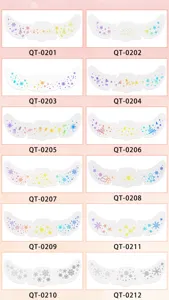 Weihnachten Gesicht Aufkleber holografisch Glitzer Sommersprossen Tattoo Party Make-up