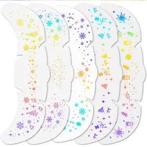 Weihnachten holografische Gesichtsaufkleber Kinder wasserdicht glitzernde Tattoo Party