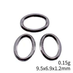 Antiksilber kleiner ovaler Ring Anhänger Verbinder Schmuckzubehör 9.5x6.9x1.2mm leicht
