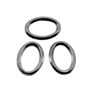 Antiksilber kleiner ovaler Ring Anhänger Verbinder Schmuckzubehör DIY Detailansicht.