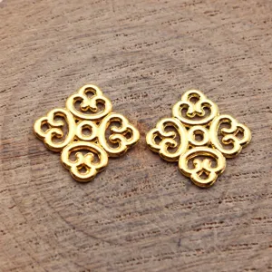 Connettori Nodo di Nuvola in Lega di Zinco Oro Lucido Vintage per Accessori Creazione Gioielli Fai da Te