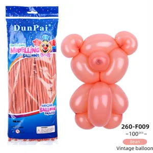 260 modeling long balloons 100pcs vintage bean color DIY balloon animal sculpture set