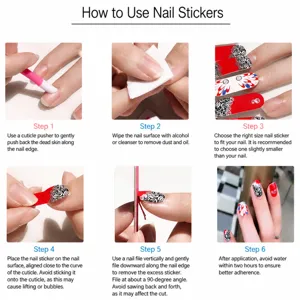 Step-by-step application guide for kids nail stickers and DIY nail art wraps. Easy use.