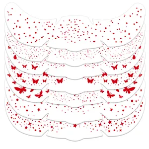 Waterproof red butterfly and freckle temporary face tattoo stickers for party makeup