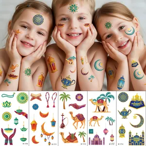 Kids waterproof temporary tattoo stickers cartoon holiday party festival fake body art