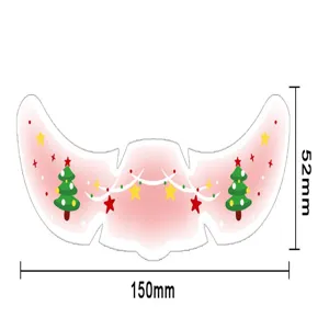 Christmas face sticker temporary waterproof tattoo holiday party makeup decal size 150x52mm