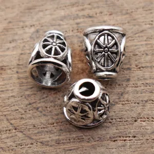 Breloques de perles de chapeaux de gland coniques argentés vintage pour bijoux 9x8mm.
